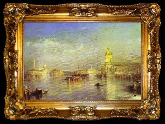 framed  J.M.W. Turner The Dogana, San Giorgio, Citella, From the Steps of the Europa., ta009-2